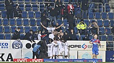 Vlastimil Daníek se raduje z gólu, kterým peetil výhru Slovácka nad Plzní v...