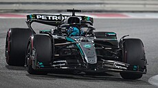 George Russell b�hem kvalifikace na Velkou cenu Abú Zabí