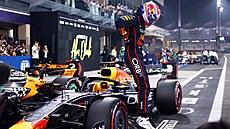 Max Verstappen, vítz kvalifikace na Velkou cenu Abú Zabí