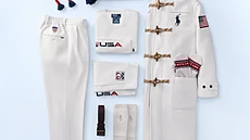 Záv�re�ná uniforma Team USA pro zimní hry 2026 v podání zna�ky Ralph Lauren....