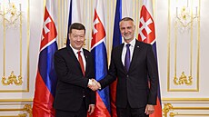 P�edseda Sn�movny Tomio Okamura (SPD) a Richard Ra�i (p�edseda Národní rady...