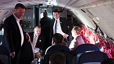 Návrat p�edsedy Poslanecké sn�movny Tomia Okamury a delegace ze Slovenska. (3....