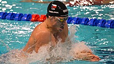 Matj Zábojník na mistrovství Evropy v krátkém bazénu.