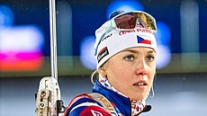 Tereza Voborníková p�ed sprintem v Östersundu.