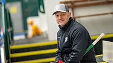 Michal Bro na tréninku hokejist Vsetína.