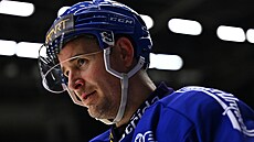 Roman ervenka na tréninku eské hokejové reprezentace v Liberci.