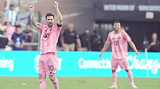 Lionel Messi se raduje z vítzství ve finále play off MLS.