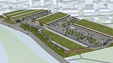 Obchodní zóna má pokrýt p�ibli�n� 12 tisíc metr� �tvere�ních. Na obrázku je...