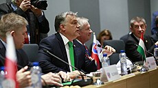 Slovenský premiér Robert Fico, maarský premiér Viktor Orbán a eský premiér...