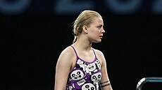 Ukrajinská skokanka do vody Sofija Lyskunová.