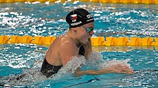 Plavkyn Kristýna Horská ve finále dvoustovky prsa.