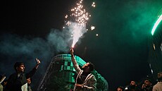 Sy�ané si p�ipomínají první výro�í pádu diktátora Ba�ára Asada. Snímek pochází...