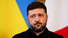 Ukrajinský prezident Volodymyr Zelenskyj se úastní schzky s nmeckým...