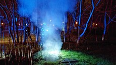 Hasi�i likvidovali na Tyr�ov� náb�e�í v Pardubicích po�ár v podzemním...