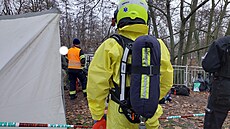 Hasi�i likvidovali na Tyr�ov� náb�e�í v Pardubicích po�ár v podzemním...