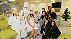 Ve Fakultní nemocnici Brno m�li na Mikulá�e speciální odb�r v kostýmech. Dárci...