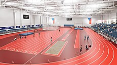 Nová multifunk�ní atletická hala, která má vyr�st v Ústí nad Labem.