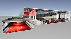 Prezentace nové multifunk�ní atletické haly, která má vyr�st v Ústí nad Labem.