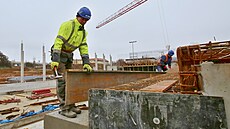 Stavba plaveckého bazénu v Písku (3. prosince 2025).