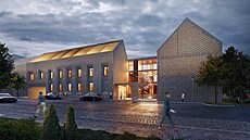 Vizualizace nového pavilonu psychiatrie v ji�ínské nemocnici.