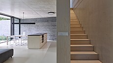 Beton byl pou�itý i v interiéru.