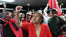 P�íznivci honduraské prezidentské kandidátky vládní strany Libertad y...