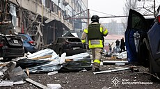 D�sledek ruského raketového úderu na Dnipro (1. prosinec 2025)