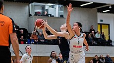 Kate�ina Ká�ová z SB� Ostrava se sna�í zastavit Anastasiji Kovtunovou z...