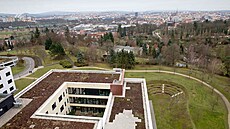 Výhled z Oblá�ku nad Plzní na m�sto (3. prosince 2025)