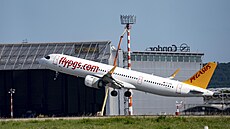 Airbus A321Neo na letti v Düsseldorfu 21. srpna 2025