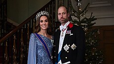 Princezna Kate a princ William na hrad� Windsor na banketu u p�íle�itosti...