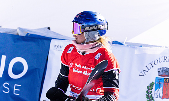 Eva Adamczyková p�i závodech v Cervinii.