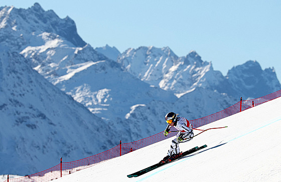 Ester Ledecká trénuje ve Svatém Mo�ici.