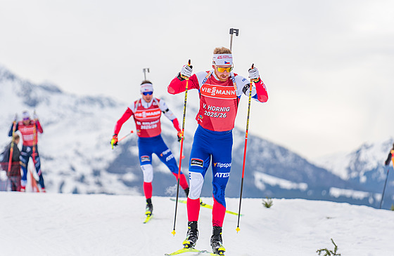 Vít�zslav Hornig b�hem �tvrte�ního tréninku v Hochfilzenu.