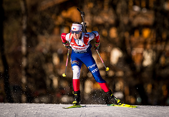 Tereza Voborníková b�hem sprintu v Le Grand Bornand