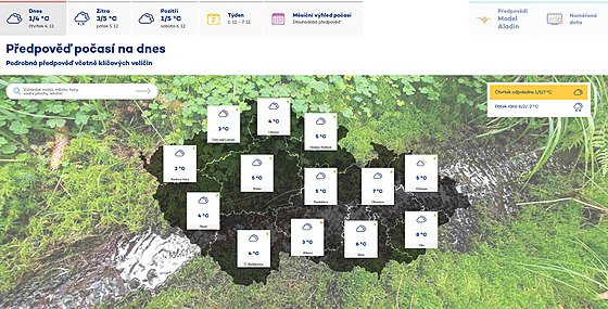 Meteorologové zásadn� m�ní podobu svého webu.