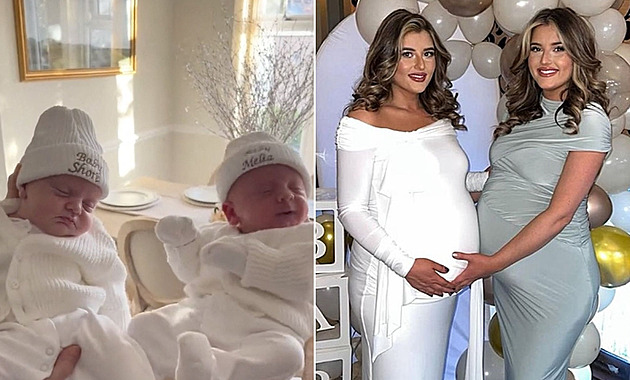 Jednovaječná dvojčata měla snový porod, přivedla na svět děti v jeden den