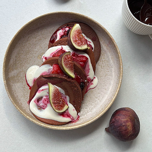 Recept na kakaové lívance s cottage sýrem podle Kristýny Zgaburové