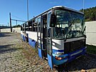 Vybrakovan� autobusy na n�dra�� v �st� nad Orlic�.