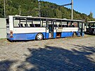Vybrakovan� autobusy na n�dra�� v �st� nad Orlic�.