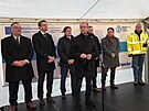 Hejtman Martin Netolick� hovo�� na slavnostn�m otev�en� d�lnice D35 u Svitav....