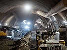 Ra�ba tunelu metra D stanice Pankr�c (11. prosince 2025)