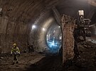 Ra�ba tunelu metra D stanice Pankr�c (11. prosince 2025)