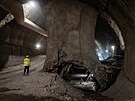 Ra�ba tunelu metra D stanice Pankr�c (11. prosince 2025)