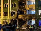 Panelový d�m v ruském Tveru zasa�ený dronem (12. prosince 2025)