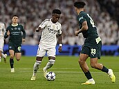 Vinícius Júnior z Realu Madrid v utkání proti Manchesteru City.