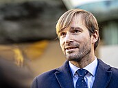 Adam Vojt�ch (ANO), na tiskové konferenci po jednání s prezidentem Petrem...