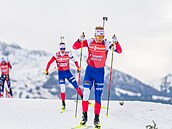 Vítzslav Hornig bhem tvrteního tréninku v Hochfilzenu.