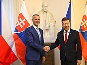 P�edseda Poslanecké sn�movny Tomio Okamura (SPD) se setkal s p�edsedou...