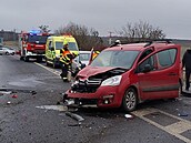 Nehoda dvou aut u Chlum�an na Lounsku (13. prosince 2025)